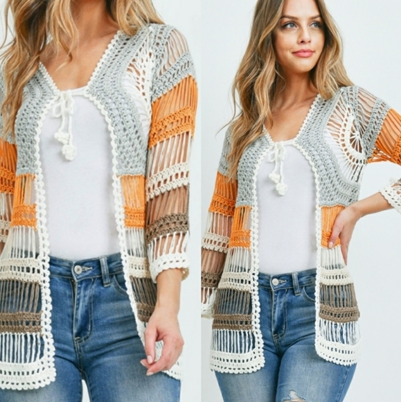 1 left💥 New boutique Crochet cardigan - Picture 2 of 13